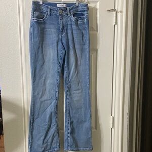 Trendy Blue Flare Women's Jeans